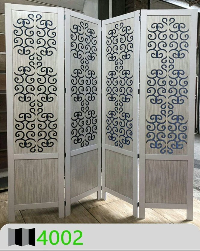 پاراوان طلقی دوجداره سفید-آبی 4002