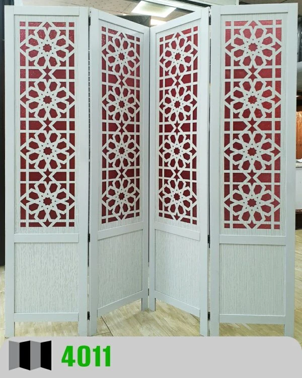 پاراوان طلقی دوجداره سفید-قرمز 4011