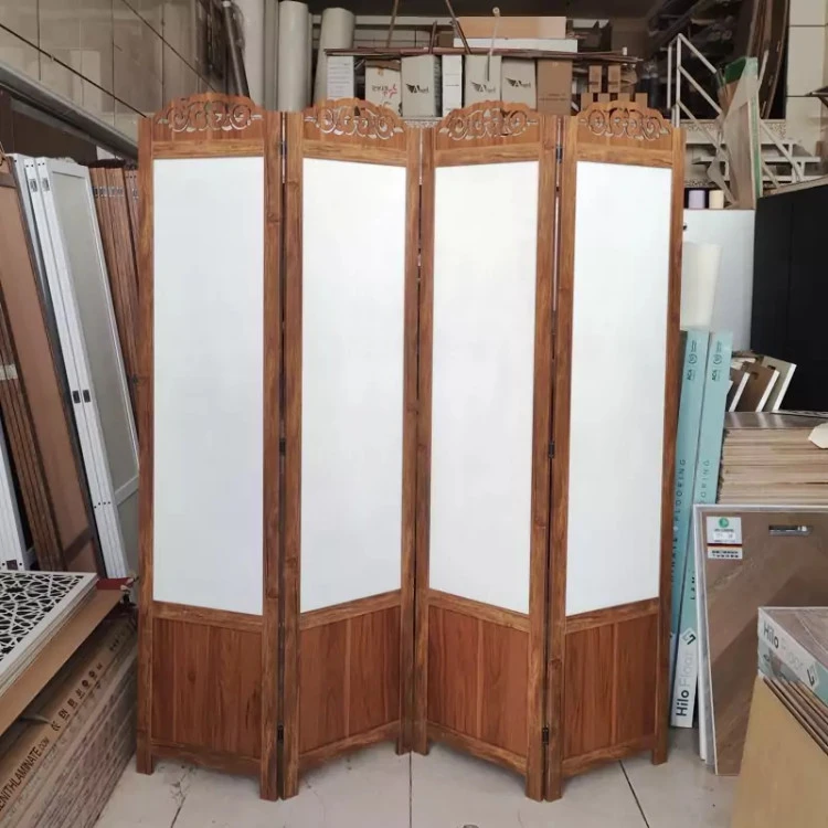 پاراوان پارتیشن چهارلنگه گردویی سبک و قابل حمل و تاشو از جنس MDF