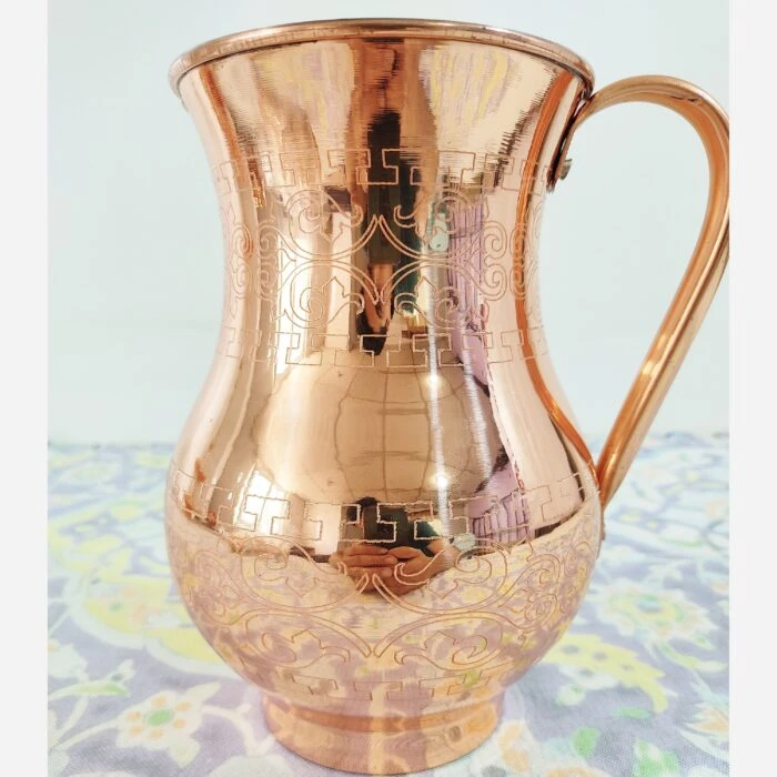 پارچ مسی طرح دار زنجان 1.5 لیتری نانو ارسال رایگان نانو
