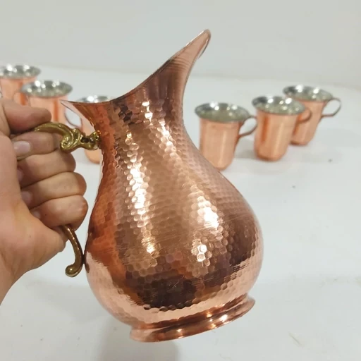 پارچ مسی مدل ترک دسته برنجی نانو ارسال رایگان