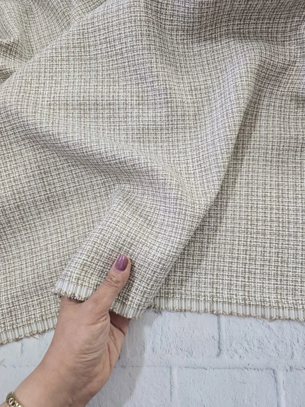 پارچه شنل ریما درجه یک رنگ کرم روشن