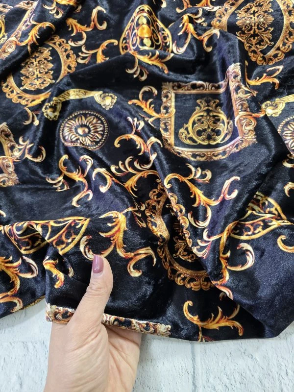 پارچه مخمل کره ای طرحدار درجه یک