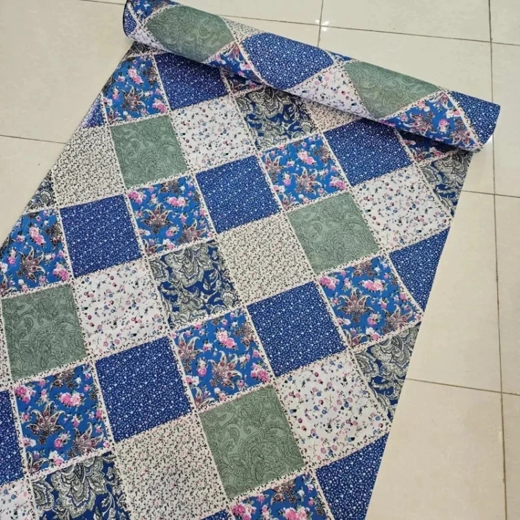 پارچه ملحفه چهل تیکه ابی رنگ 240 عرض