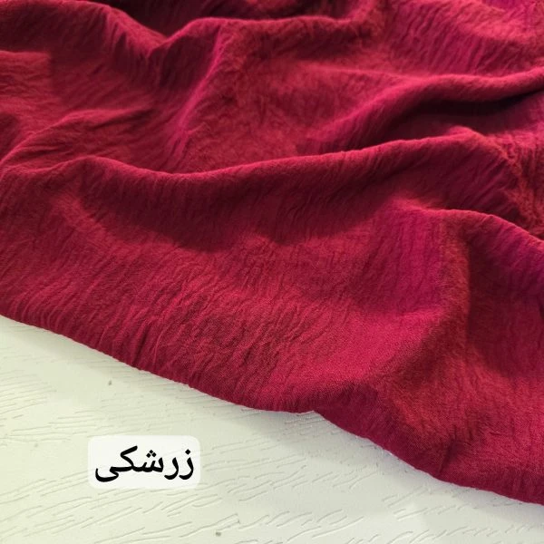 پارچه کرپ ابروبادی گرم بالا عرض۱۵۰ رنگ زرشکی