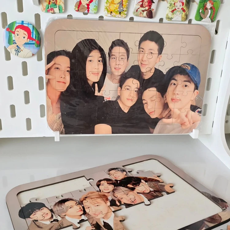 پازل چوبی سایز A4 طرح bts