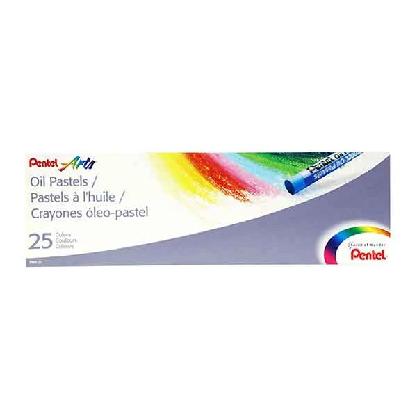 پاستل روغنی پنتل 25 رنگ pentel pastel