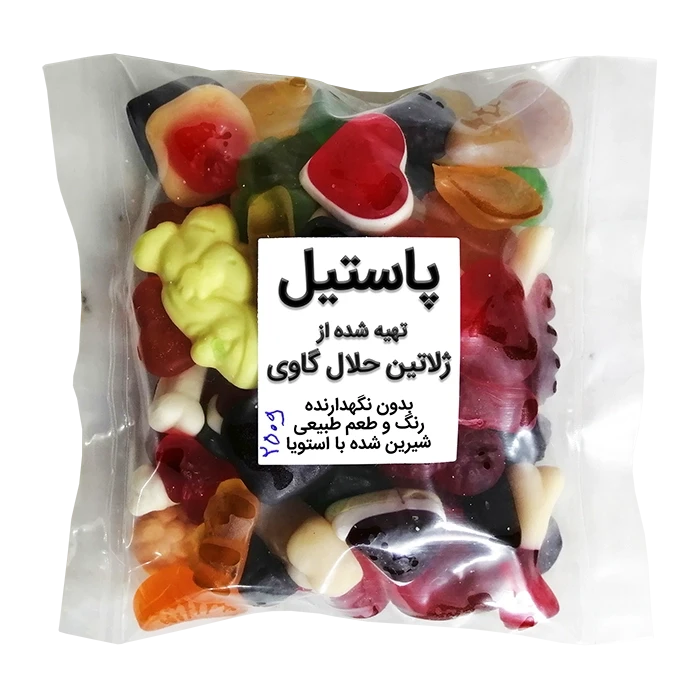 پاستیل حلال گاوی 250 گرمی در اشکال مختلف