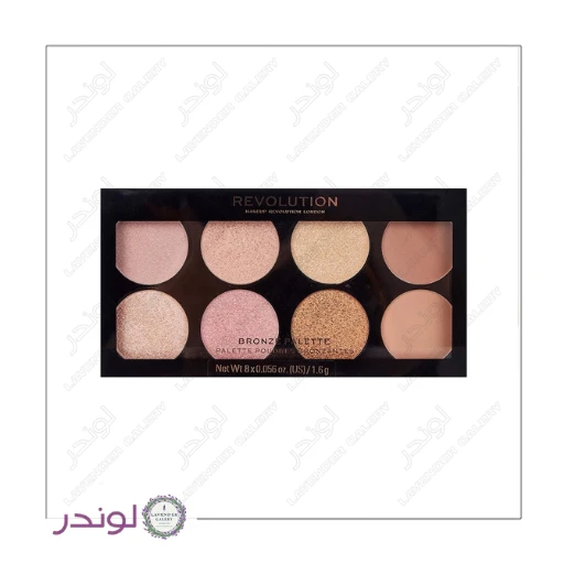 پالت رژگونه، برنزر و هایلایتر رولوشن مدل گلدن شوگر 2 رز گلد Golden Sugar 2 Rose Gold