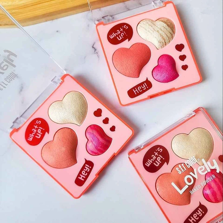 پالت رژگونه و هایلایتر s.f.r مدل Lovely