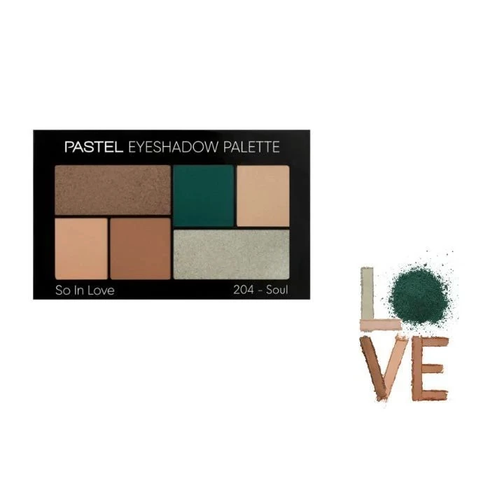 پالت سایه 6 رنگ پاستل شماره 204 pastel
