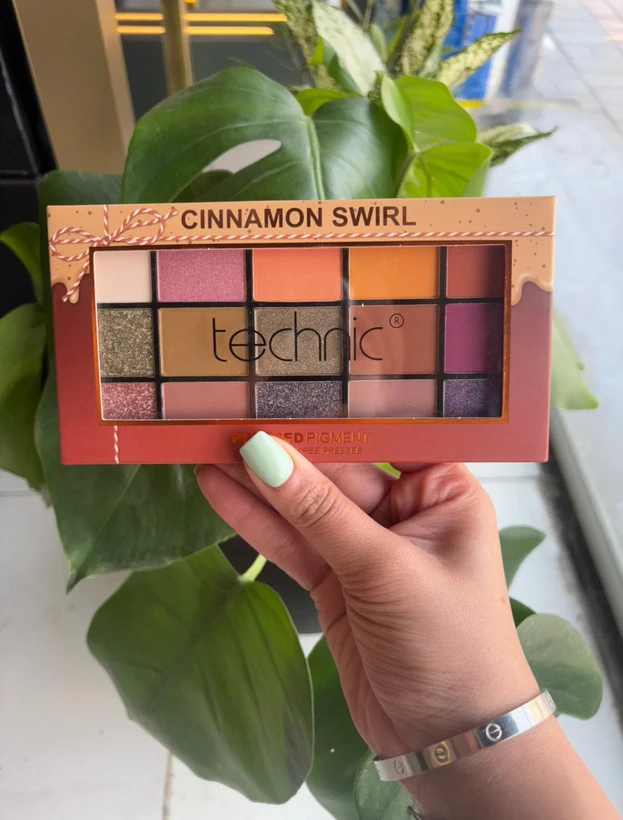 پالت سایه چشم 15 رنگ سینمون سویرل Technic Cinnamon Swirl ارجینال
