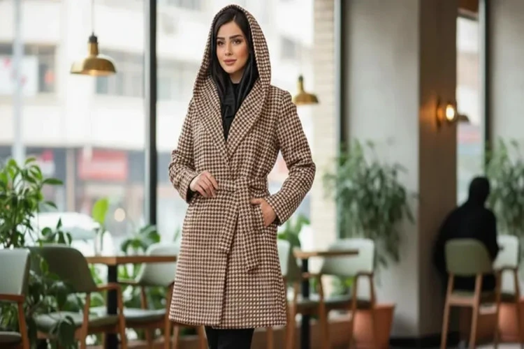 پالتو بلند زنانه پیچازی مدل کمربند دار | شیک و گرم مناسب پاییز و زمستان