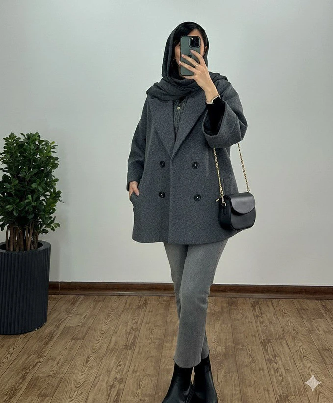 پالتو فوتر کوتاه مدل سلنا کد 52690