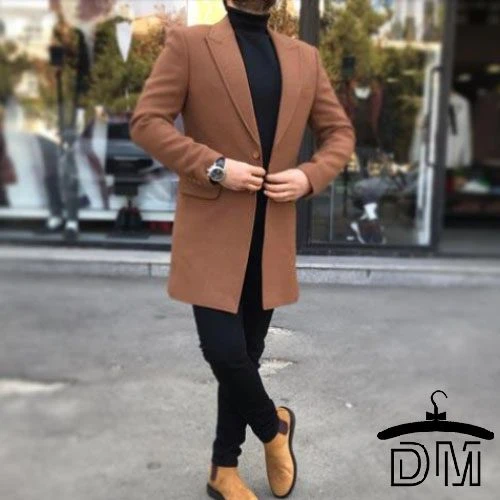 پالتو مردانه زمستانه فوتر رنگ شتری