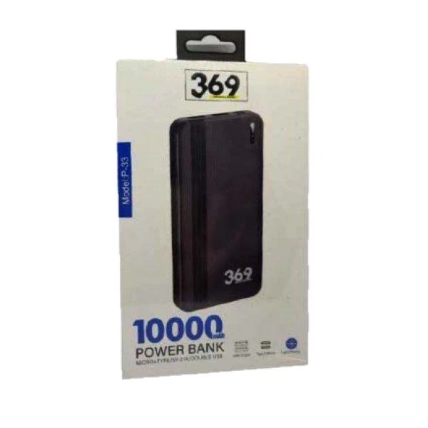 پاور بانک 10000 برند 369 مدل P33