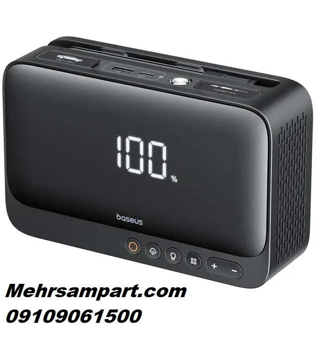 پاور بانک 6000 و جامپ استارتر بیسوس Baseus BS-CH013 C00245902111 با چراغ قوه و پمپ باد