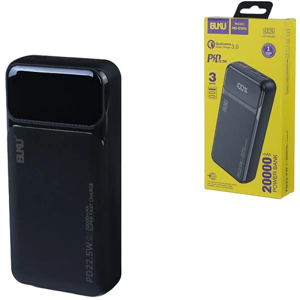 پاور بانک فست شارژ بوکو MG-G104L QC3.0 PD 22.5W ظرفیت 20000 میلی آمپر