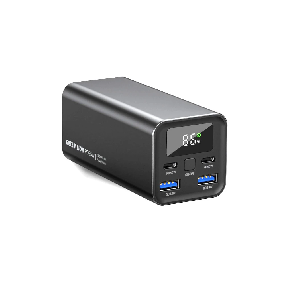 پاور بانک گرین لاین مدل Green Lion Turbo Heavy Duty Power Bank GNTB20KPBBK با ظرفیت 20000mAh