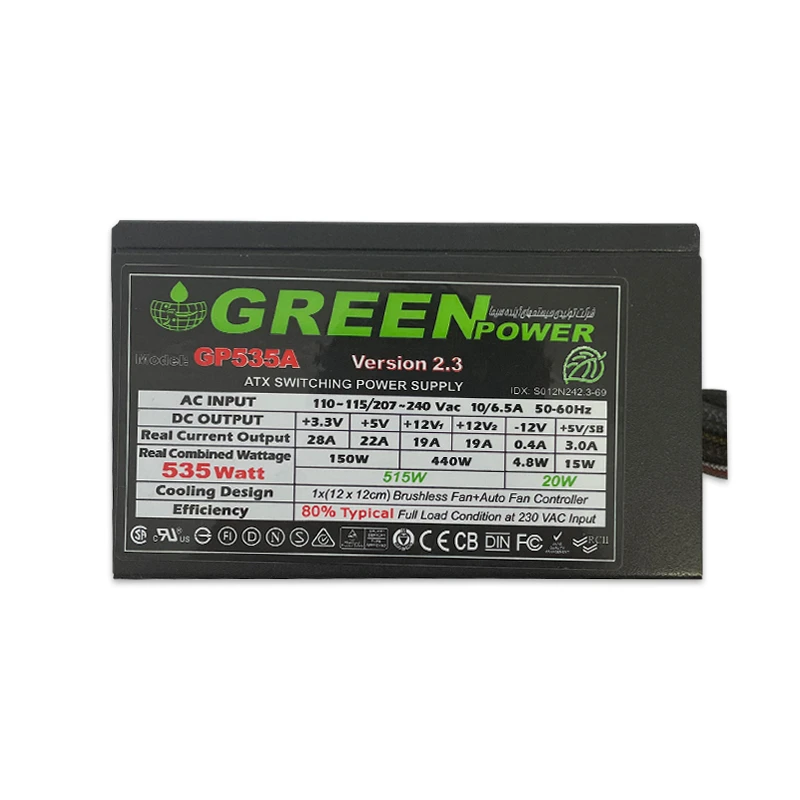 پاور گرین 535 وات غیرماژولار Green GP535A