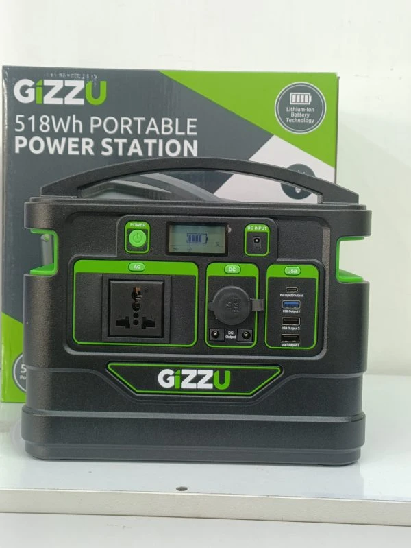 پاوراستیشن گیزو GPS500|ایستگاه برق قابل حمل۵۰۰w با باتری۵۱۸w/h