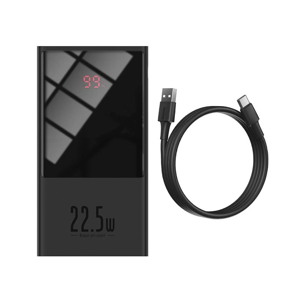 پاوربانک 10000 فست شارژ بیسوس Baseus PPMN-A Super Mini Digital Display Power Bank توان 22.5 وات