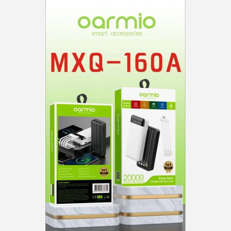 پاوربانک 20 هزار میلی آمپر اورمیو oarmio مدل MXQ-160A کیفیت بالا
