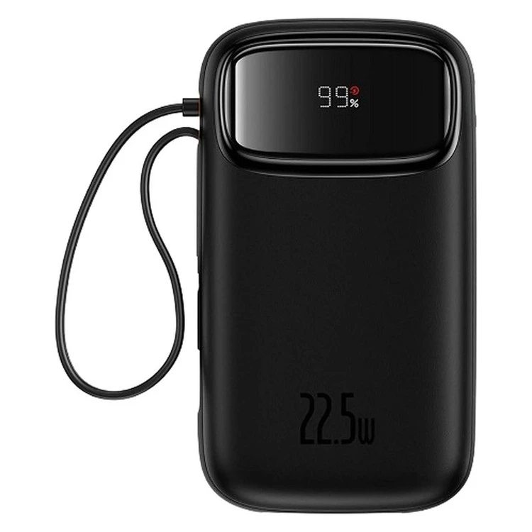 پاوربانک 22.5 وات بیسوس مدل 22.5W QPow2 Dual Cable ظرفیت 10000 میلی آمپر ساعت
