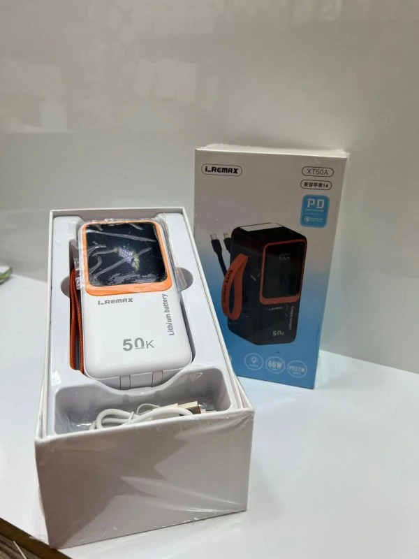 پاوربانک 50000mAh ریمکس مدل XT50A | 66W PD