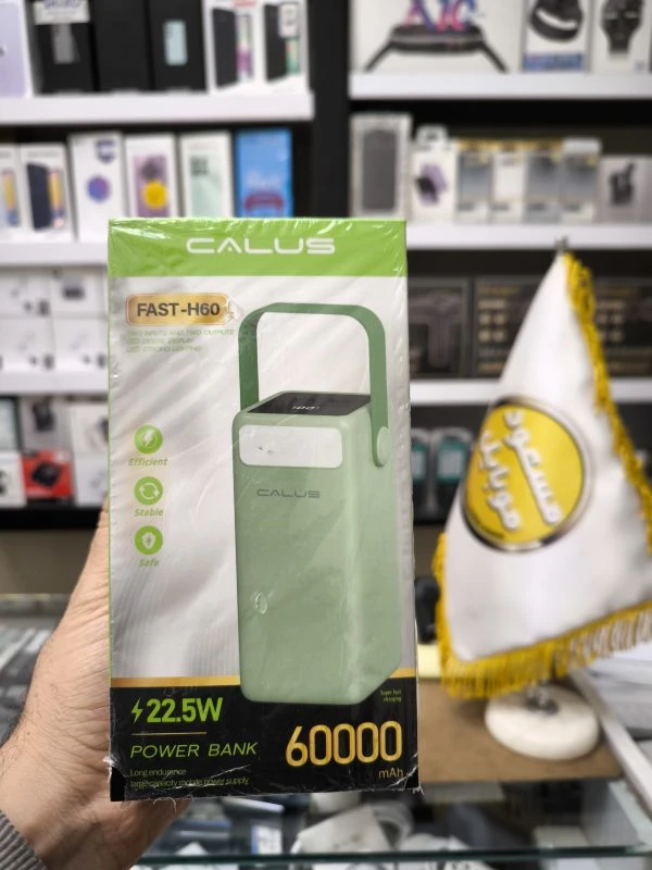 پاوربانک 60000 میلی آمپر PD و فست شارژ 22.5 وات برند CALUS مدل H40