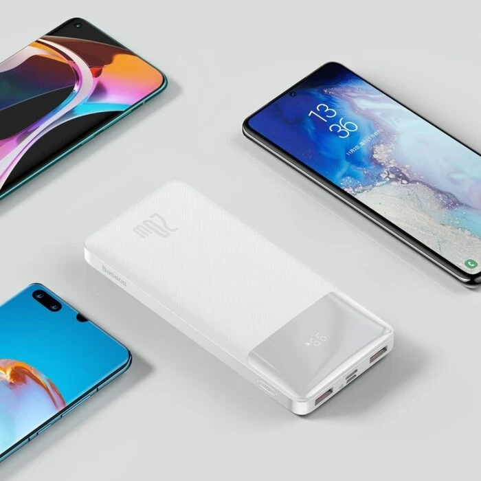 پاوربانک BASEUS بیسوس Bipow Digital Display با ظرفیت 10000 میلی آمپر 20وات