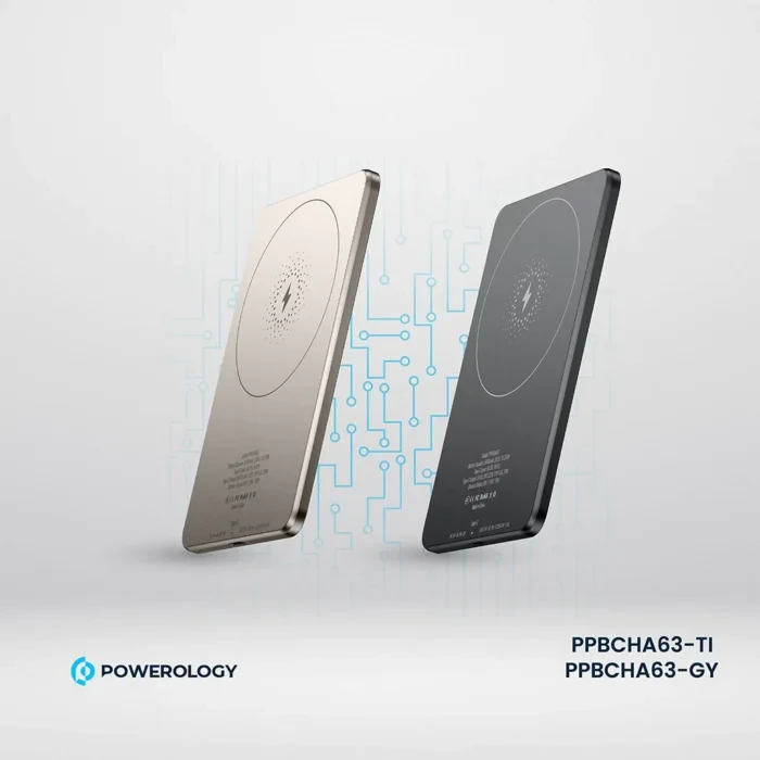 پاوربانک POWEROLOGY پاورولوژی Ultra-Thin با ظرفیت 5000 میلی آمپر 20وات