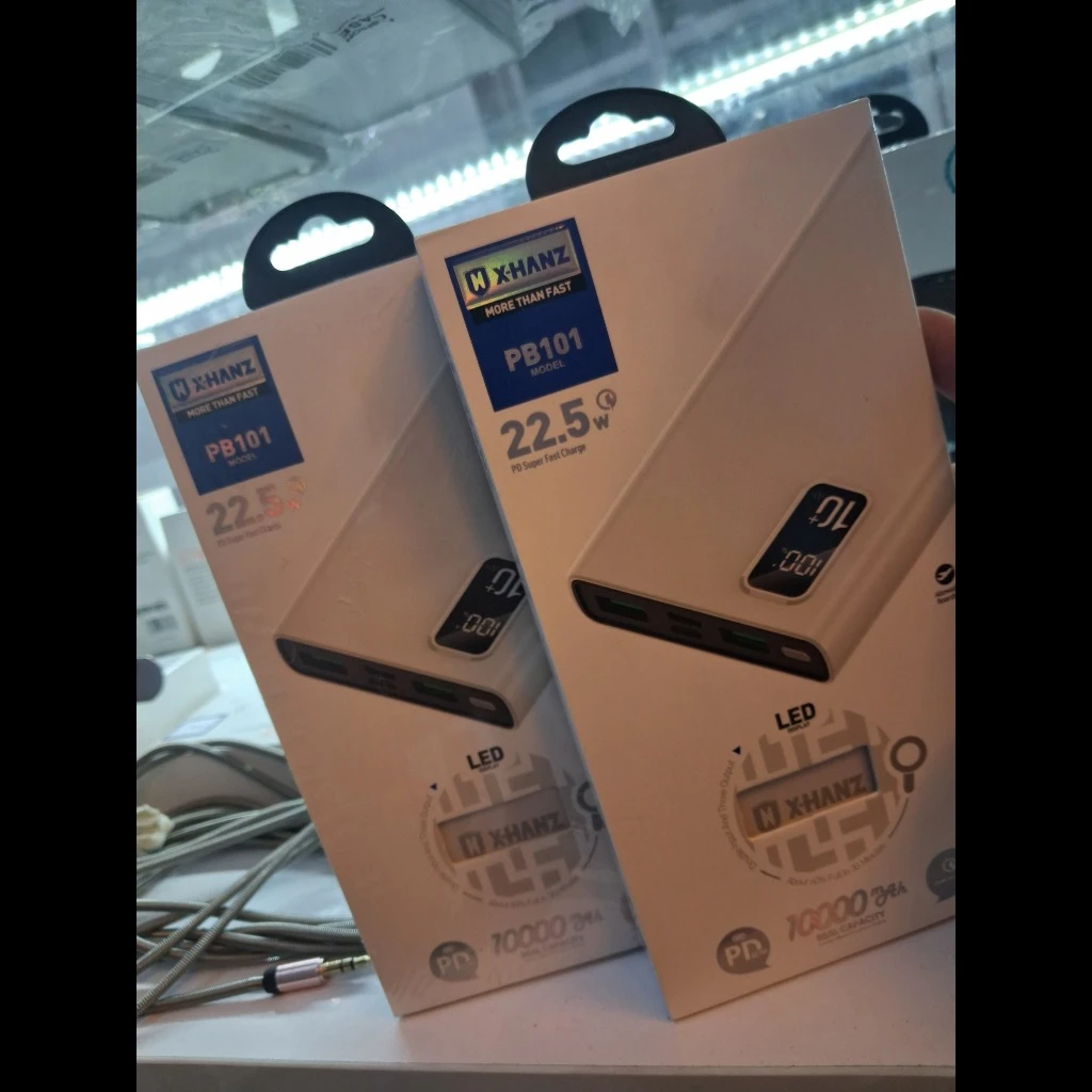 پاوربانک X-HANZ مدل PB101 – ظرفیت 10,000mAh با شارژ سریع 22 وات