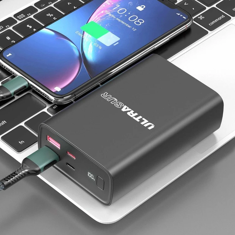 پاوربانک اولتراسور مدل +u-p10 ظرفیت 20000 میلی آمپرساعت با گارانتی 6ماهه