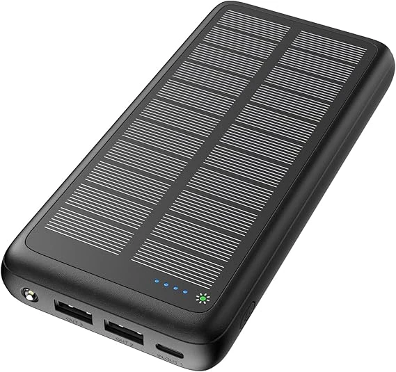 پاوربانک خورشیدی Hiluckey مدل T27 ظرفیت 27000mAh با شارژ سریع | آمازونیکس