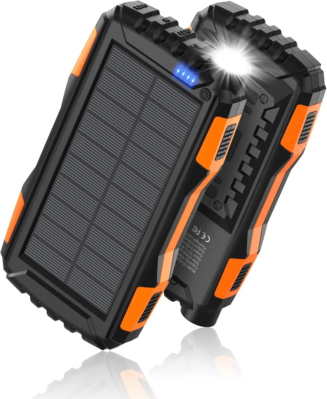پاوربانک خورشیدی ضدآب و مقاوم مدل Solar Power Bank 42800mAh با چراغ قوه LED