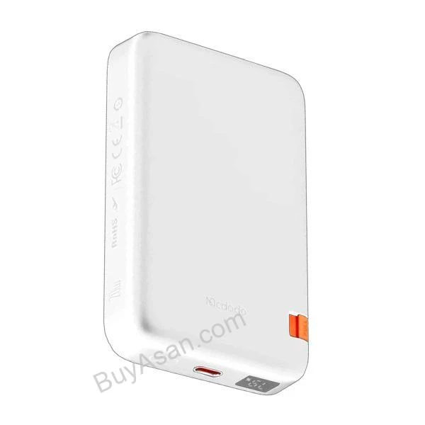 پاوربانک وایرلس مگ‌سیف 20 وات 10000mAh مک‌دودو مدل MC-5100 (سفید)