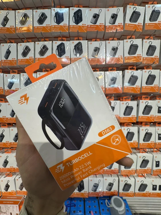 پاوربانک ۲۰۰۰۰ میلی آمپر TURBOCELL مدل D563 22.5w