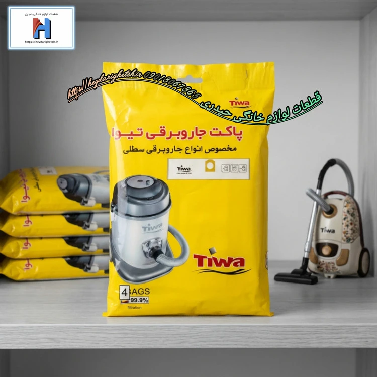 پاکت جاروبرقی سطلی تیوا شرکتی ( بسته بندی 4 برگ )