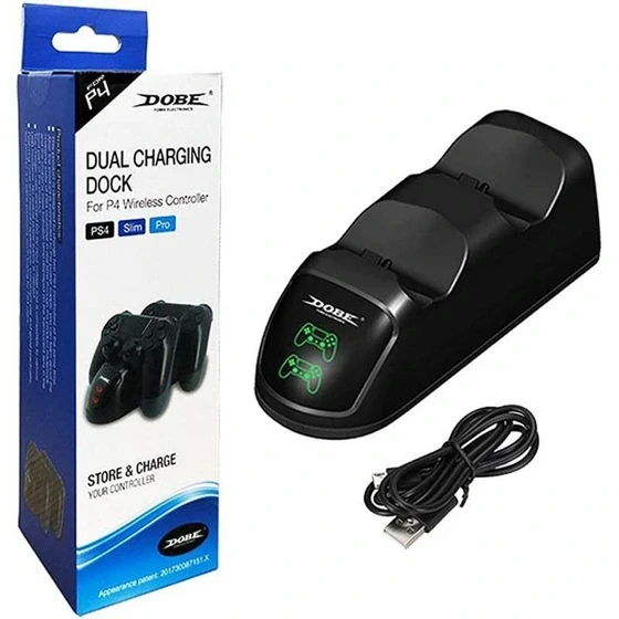 پایه شارژ دوگانه بی‌سیم P4 برای کنترلرهایPS4(مدل Dobe-اصلی)