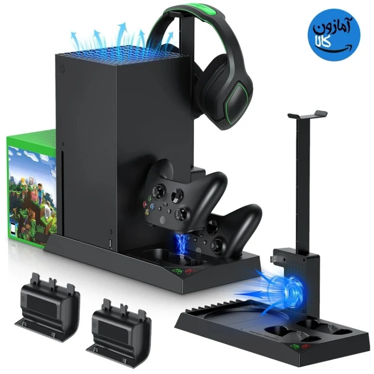 پایه شارژر کنسول Xbox Series X و 2 باتری 1400 میلی آمپر