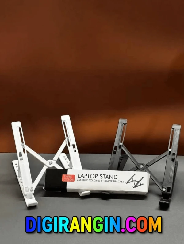 پایه نگهدارنده تبلت یا مناسب لپ تاپ های کیبورد جدا شونده تاشو (Creative Folding Storage Bracket) | | رنگ سفید |