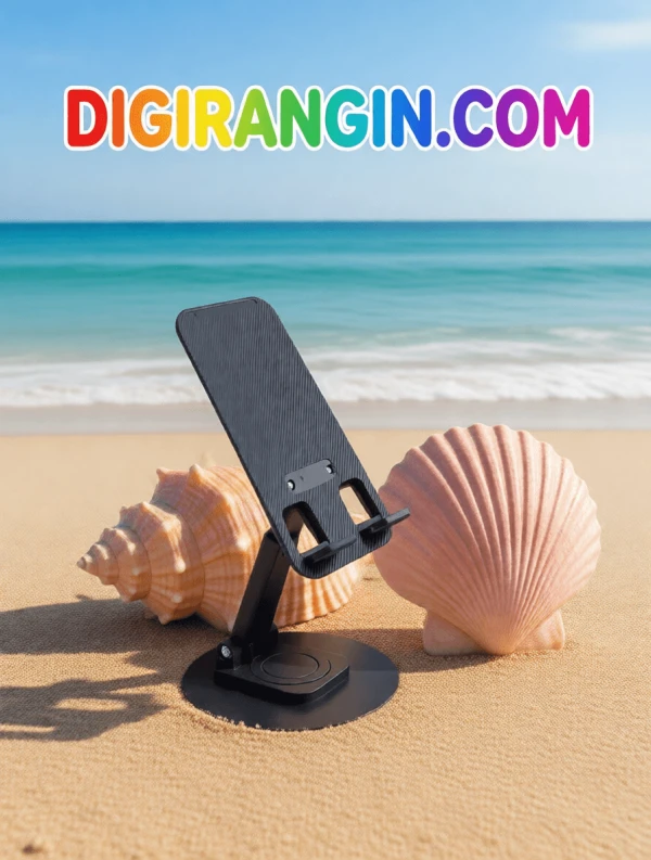 پایه نگهدارنده موبایل رومیزی چرخشی و تاشو (Folding Rotatable Lifting Desktop Holder)
