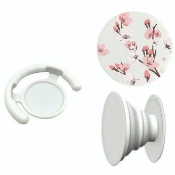 پایه نگهدارنده گوشی White & Pink Bloom Pop Socket