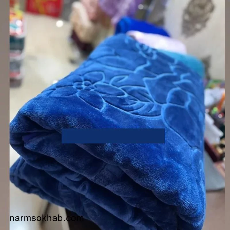 پتو دونفره نرمین تک رنگ + عمده