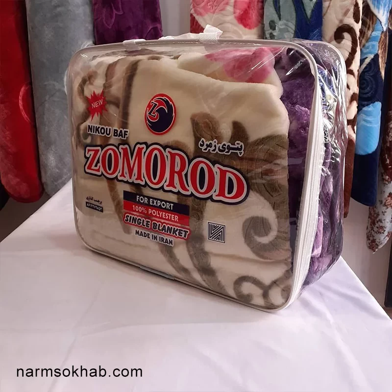 پتو زمرد یک نفره گلدار + عمده