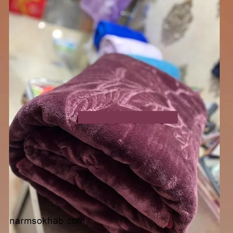 پتو یک نفره نرمین تک‌رنگ + عمده
