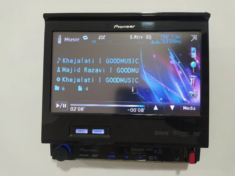 پخش ایندش پایونیر AVH-p6350bt شش خروجه تصویری