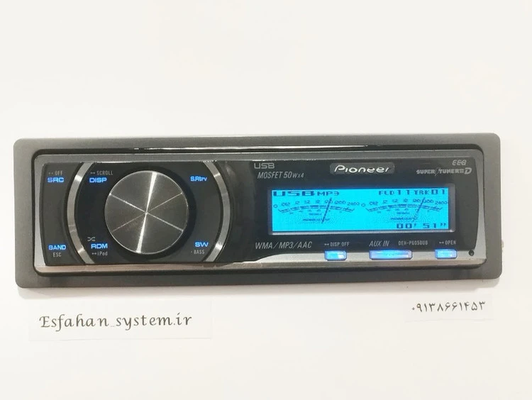پخش کننده خودرو پایونیر مدل DEH-P6050UB شش خروجه پنل برقی