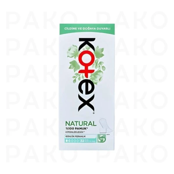 پد بهداشتی روزانه کوتکس مدل Natural kotex بسته 32 عددی